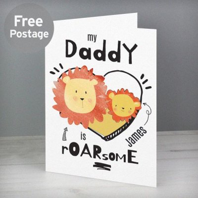 (image for) Personalised Roarsome Fathers Day Card