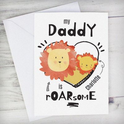 (image for) Personalised Roarsome Fathers Day Card