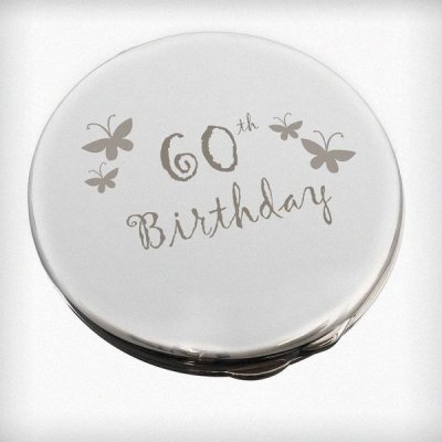 (image for) 60th Butterfly Round Compact Mirror