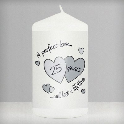 (image for) Perfect Love Silver Anniversary Candle