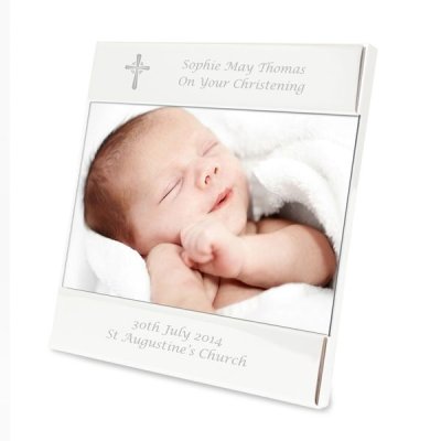 (image for) Personalised Silver Cross Square 6x4 Photo Frame