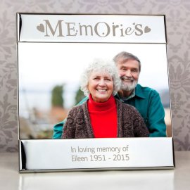 (image for) Personalised Silver Memories Square 6x4 Photo Frame