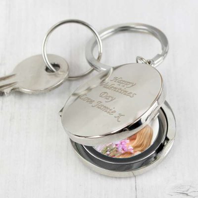 (image for) Personalised Round Photo Keyring