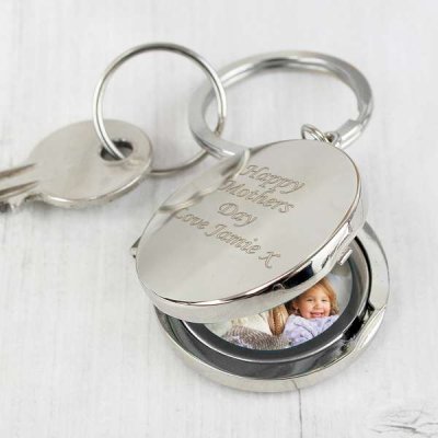 (image for) Personalised Round Photo Keyring