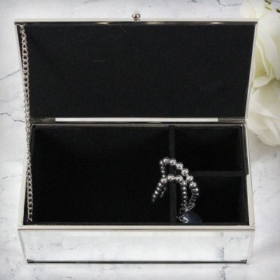 (image for) Personalised Any Message Mirrored Jewellery Box