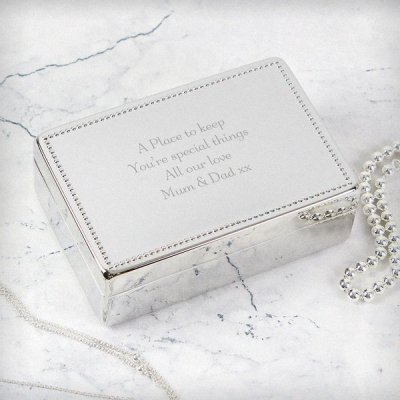 (image for) Personalised Any Message Rectangular Jewellery Box