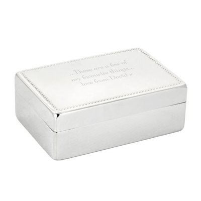 (image for) Personalised Any Message Rectangular Jewellery Box