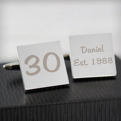 (image for) Personalised Big Age Cufflinks