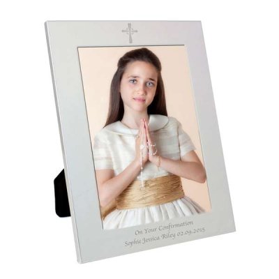 (image for) Personalised Silver 5x7 Cross Photo Frame