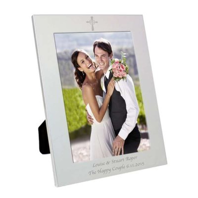 (image for) Personalised Silver 5x7 Cross Photo Frame