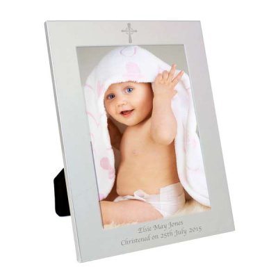 (image for) Personalised Silver 5x7 Cross Photo Frame