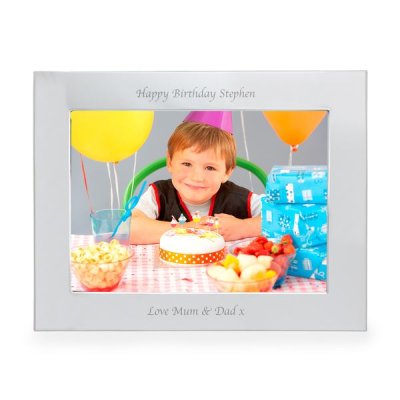 (image for) Personalised Silver 5x7 Landscape Photo Frame