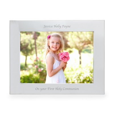 (image for) Personalised Silver 5x7 Landscape Photo Frame