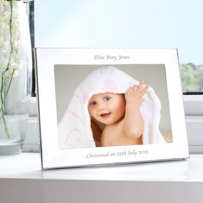 (image for) Personalised Silver 5x7 Landscape Photo Frame