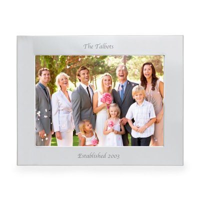 (image for) Personalised Silver 5x7 Landscape Photo Frame