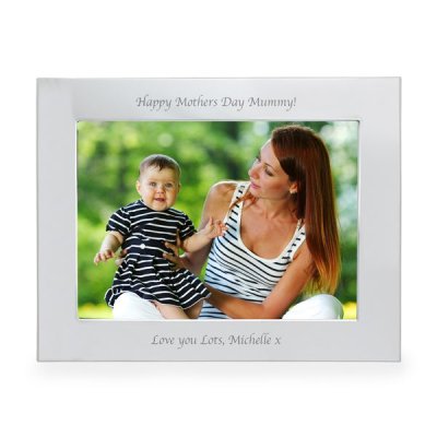 (image for) Personalised Silver 5x7 Landscape Photo Frame