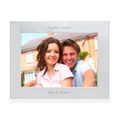 (image for) Personalised Silver 5x7 Landscape Photo Frame