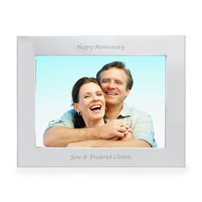 (image for) Personalised Silver 5x7 Landscape Photo Frame