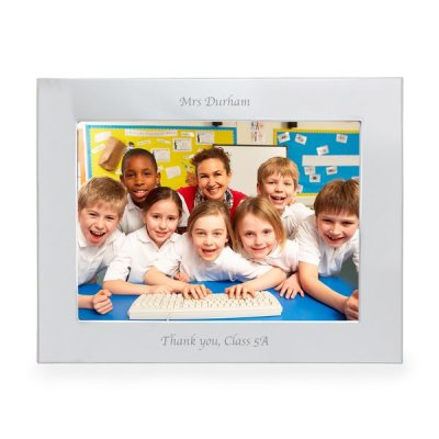 (image for) Personalised Silver 5x7 Landscape Photo Frame