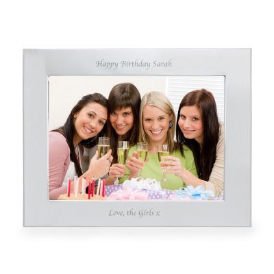 (image for) Personalised Silver 5x7 Landscape Photo Frame