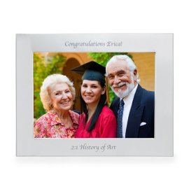 (image for) Personalised Silver 5x7 Landscape Photo Frame