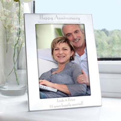 (image for) Personalised Silver 5x7 Decorative Photo Frame