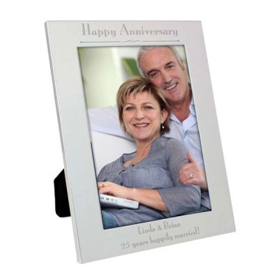 (image for) Personalised Silver 5x7 Decorative Photo Frame