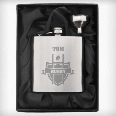 (image for) Personalised Rugby Hip Flask