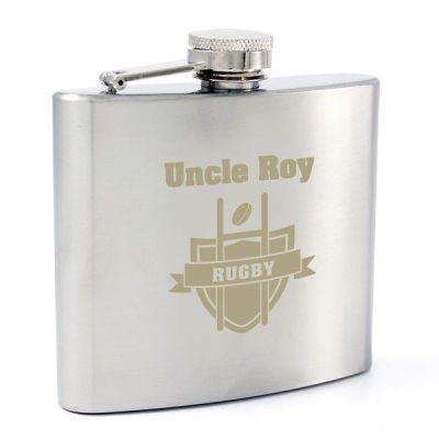 (image for) Personalised Rugby Hip Flask