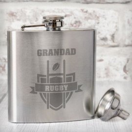 (image for) Personalised Rugby Hip Flask