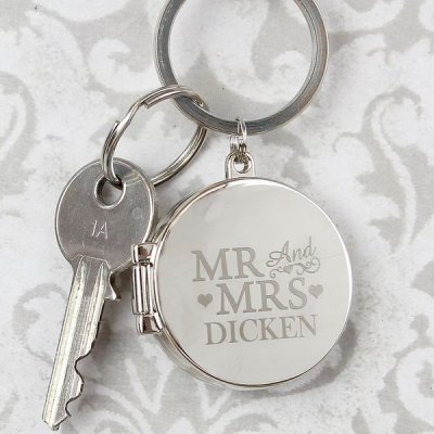 (image for) Personalised Mr and Mrs Photo Keyring