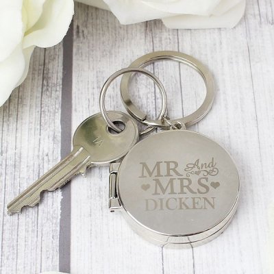 (image for) Personalised Mr and Mrs Photo Keyring