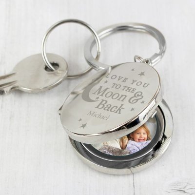 (image for) Personalised To the Moon and Back...Photo Keyring