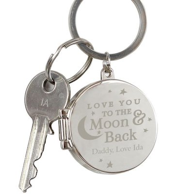 (image for) Personalised To the Moon and Back...Photo Keyring