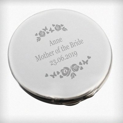 (image for) Personalised Vintage Rose Compact Mirror