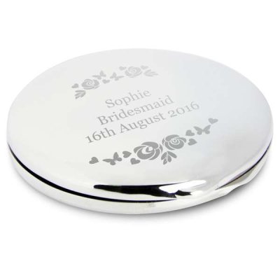 (image for) Personalised Vintage Rose Compact Mirror