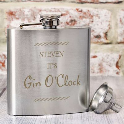 (image for) Personalised Classic Stainless Steel Hip Flask