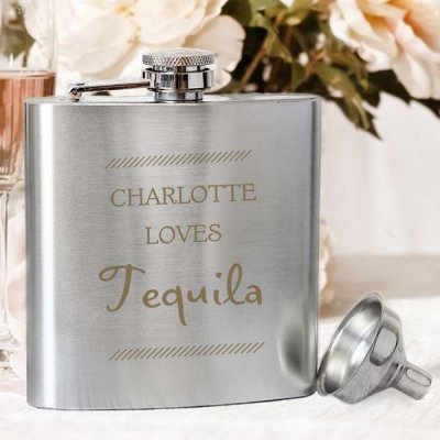 (image for) Personalised Classic Stainless Steel Hip Flask