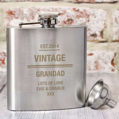 (image for) Personalised Any Message Stainless Steel Hip Flask