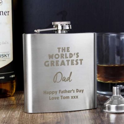 (image for) Personalised 'The World's Greatest' Hip Flask