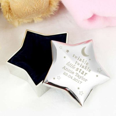 Personalised Twinkle Twinkle Star Trinket Box (image for) Personalised Twinkle Twinkle Star Trinket Box