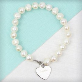 (image for) Personalised White Freshwater Pearl Name Bracelet