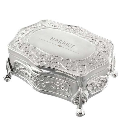 (image for) Personalised Classic Name Only Small Antique Trinket Box