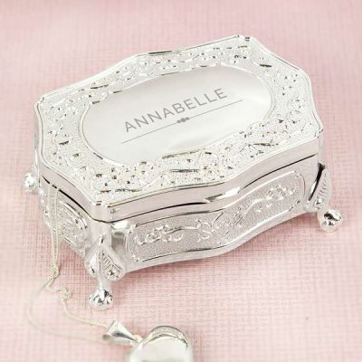 (image for) Personalised Classic Name Only Small Antique Trinket Box