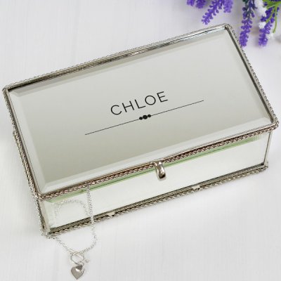 (image for) Personalised Classic Mirrored Jewellery Box