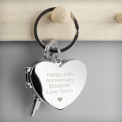 (image for) Personalised Heart Photoframe Keyring