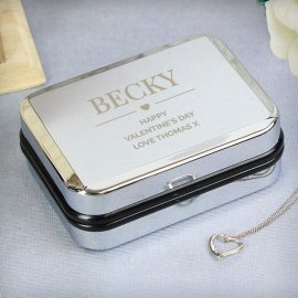 (image for) Personalised Box and Heart Necklace