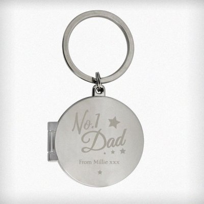 (image for) Personalised No.1 Dad Photo Keyring