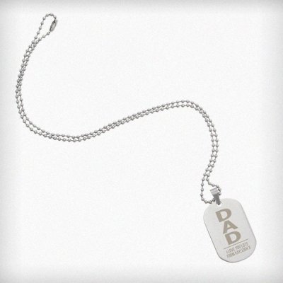 (image for) Personalised Dad Stainless Steel Dog Tag Necklace