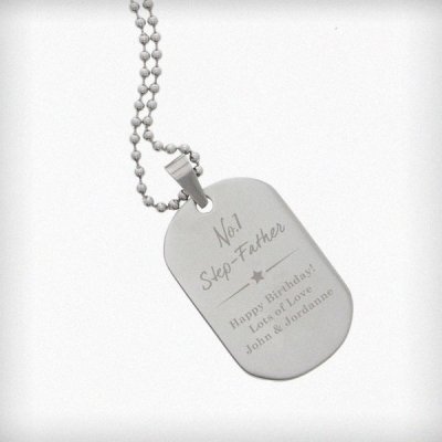 (image for) Personalised No.1 Stainless Steel Dog Tag Necklace